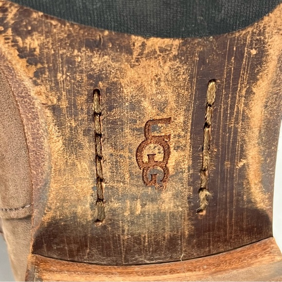 Ugg Annisa Riding Boots Brown Leather Women’s Size 8 - Picture 8 of 11